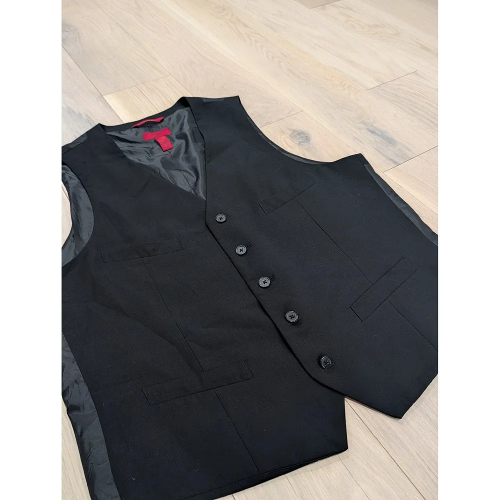Alfani Slim Fit Black Suit Vest | Men's Large | Classic Tailored